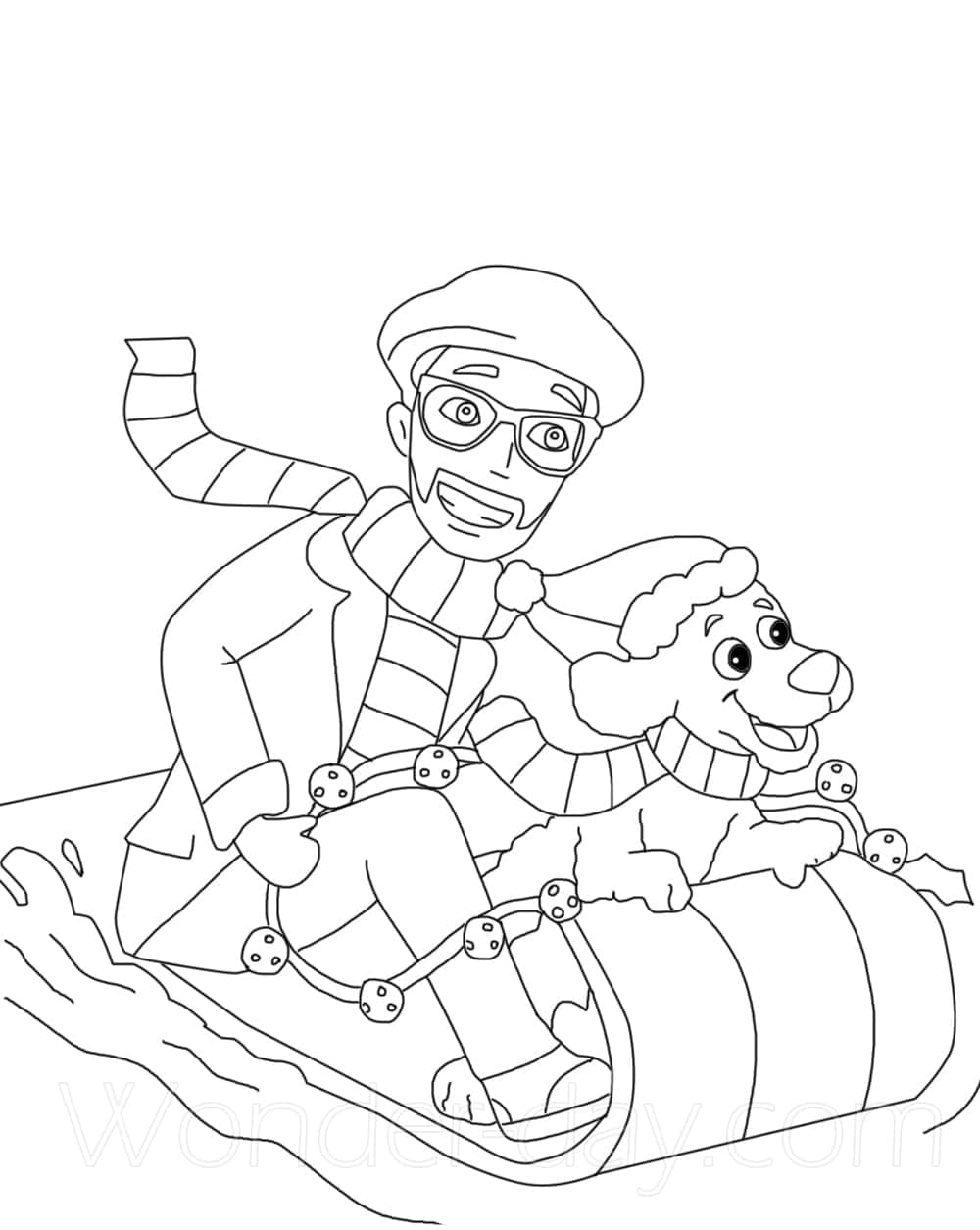 Desenho deBlippi no Inverno para colorir