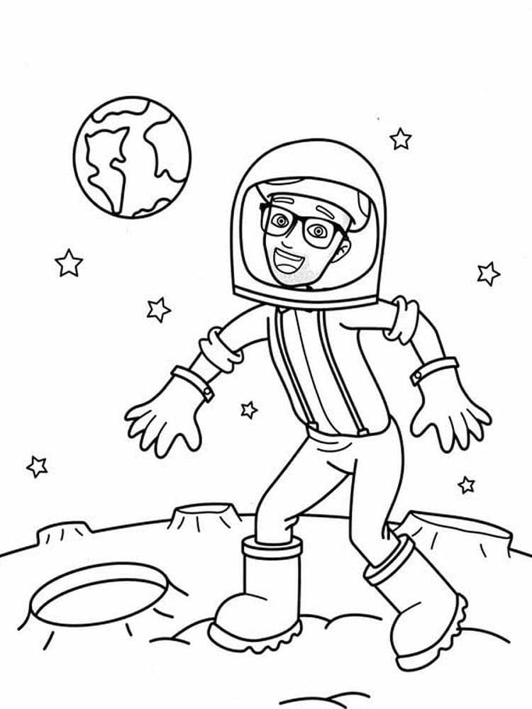 Desenho deBlippi o Astronauta para colorir