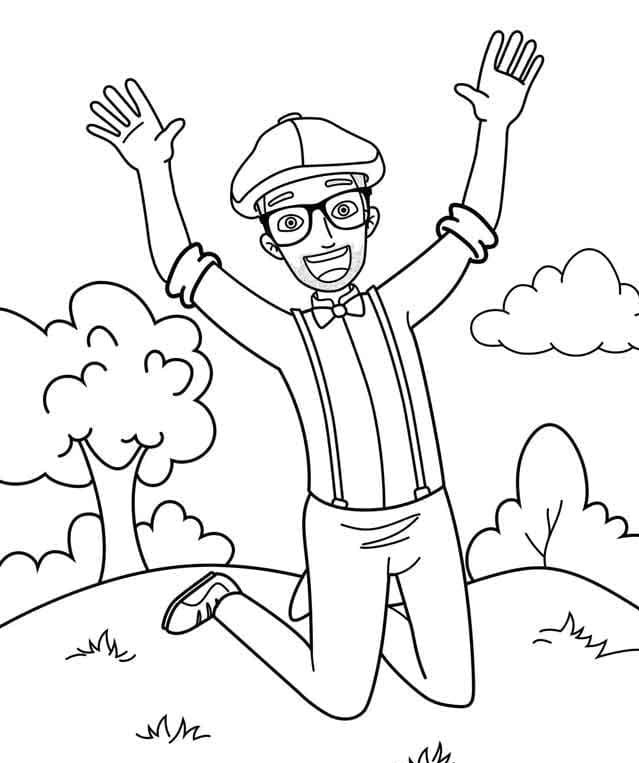 Desenho deBlippi Pulando para colorir