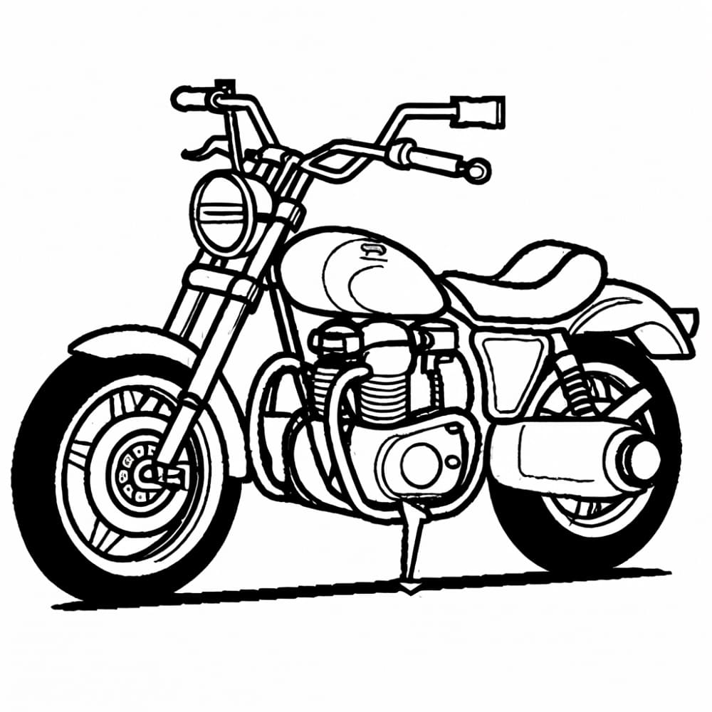 Desenho deBoa Moto para colorir