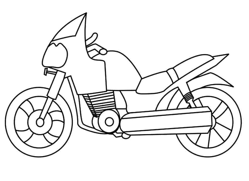 Desenho deBoa Moto para colorir