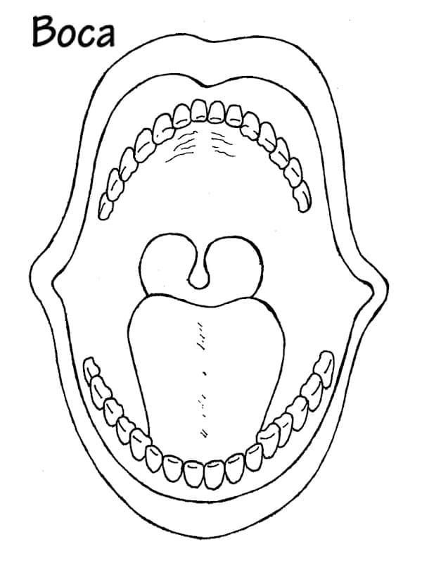 Desenho deBoca Aberta para colorir