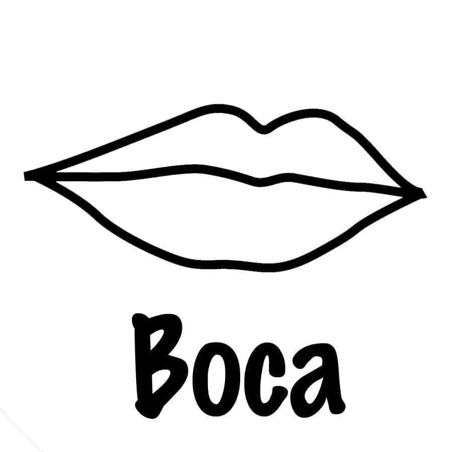 Desenho deBoca Simples para colorir