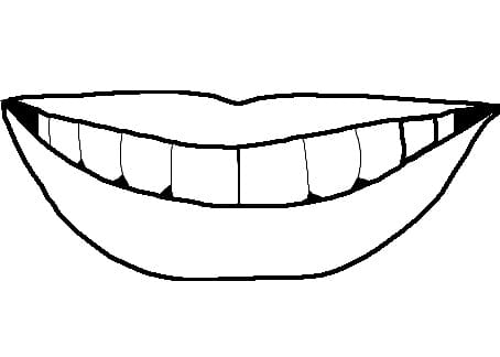 Desenho deBoca Sorridente para colorir