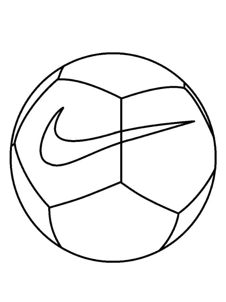 Desenho deBola de Futebol de Campo Nike para colorir