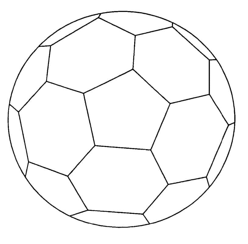 Desenho deBola de Futebol Grátis para colorir