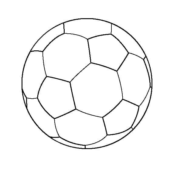 Desenho deBola de Futebol Simples para colorir