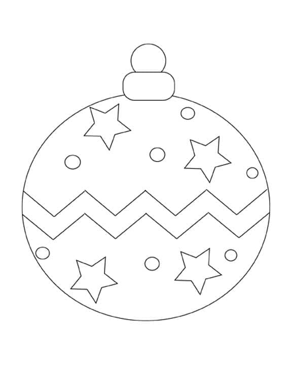 Desenho deBola de Natal 9 para colorir