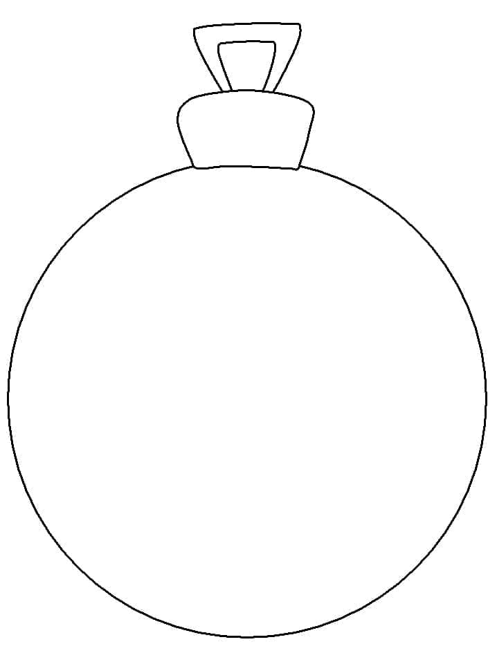 Desenho deBola de Natal Fácil para colorir