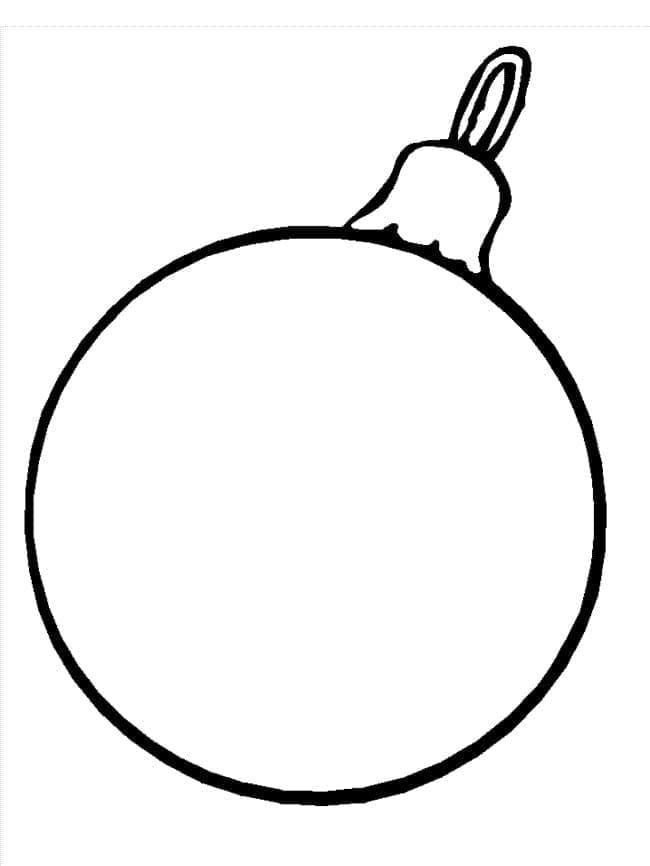 Desenho deBola de Natal Grátis Para Crianças para colorir