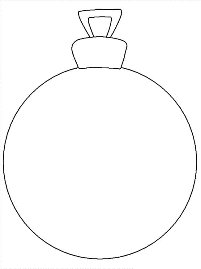 Desenho deBola de Natal Simples para colorir