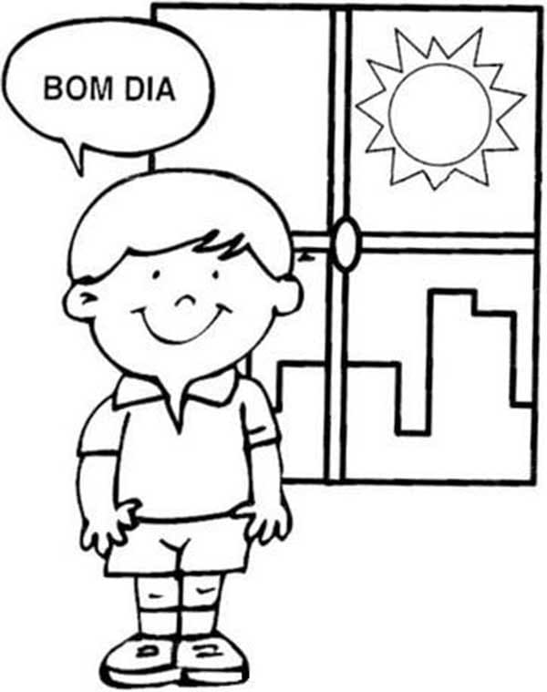 Desenho deBom Dia para colorir