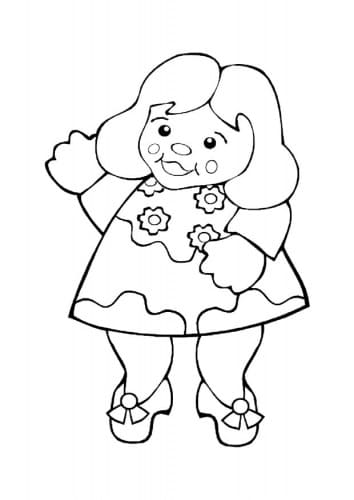 Desenho deBoneca Amiga para colorir