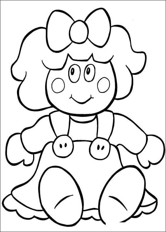 Desenho deBoneca Para Crianças para colorir