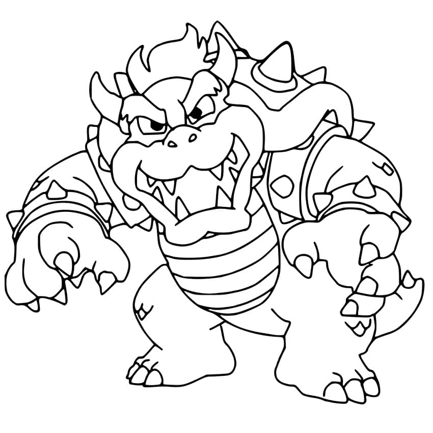 Desenho deBowser 3 para colorir