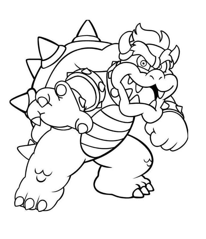 Desenho deBowser Gratuito Para Crianças para colorir