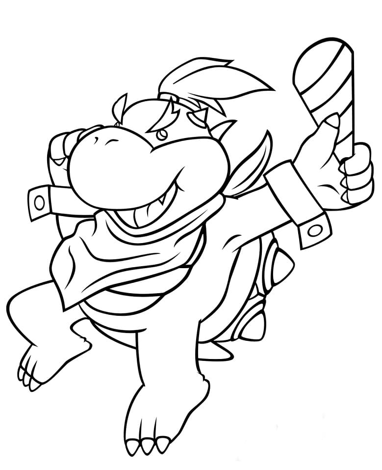 Desenho deBowser Jr de Mario para colorir