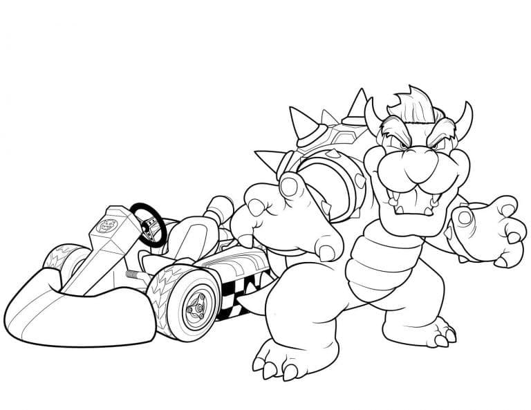 Desenho deBowser Kart para colorir