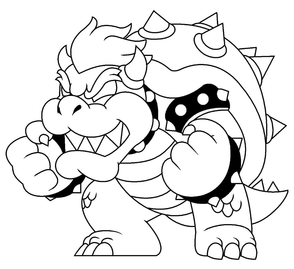 Desenho deBowser Zangado para colorir