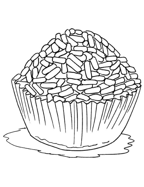 Desenho deBrigadeiro Delicioso para colorir