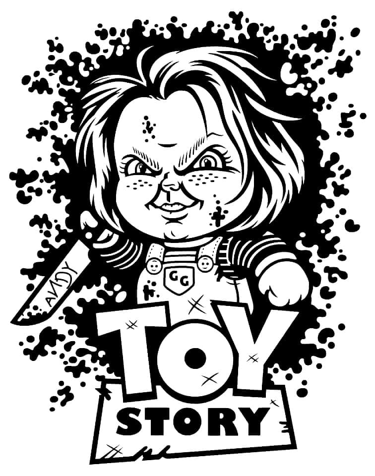 Desenho deBrinquedo Assassino Chucky para colorir