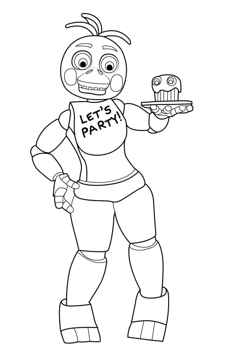 Desenho deBrinquedo Chica de FNAF para colorir