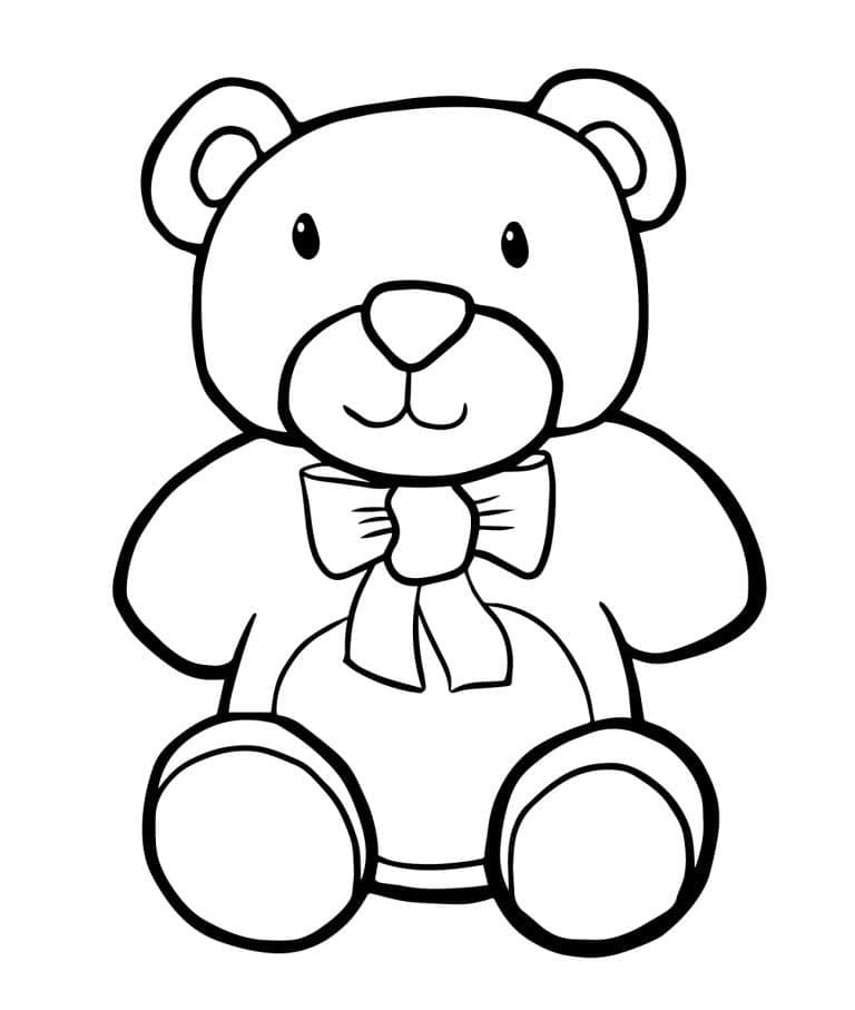 Desenho deBrinquedo de Urso de Pelúcia para colorir