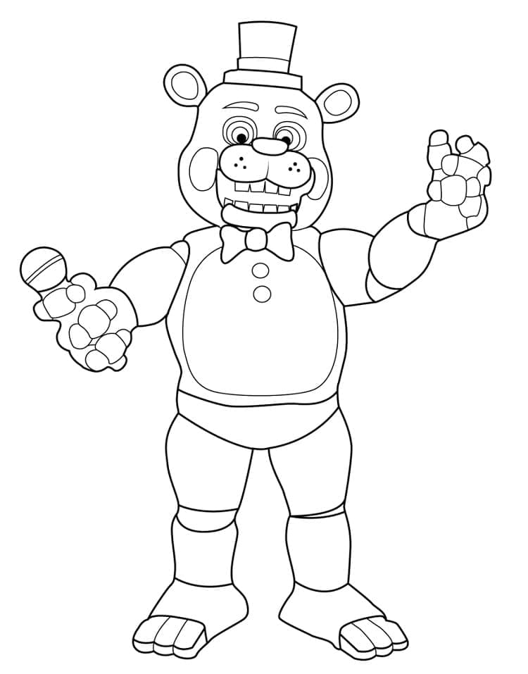 Desenho deBrinquedo Freddy FNAF para colorir