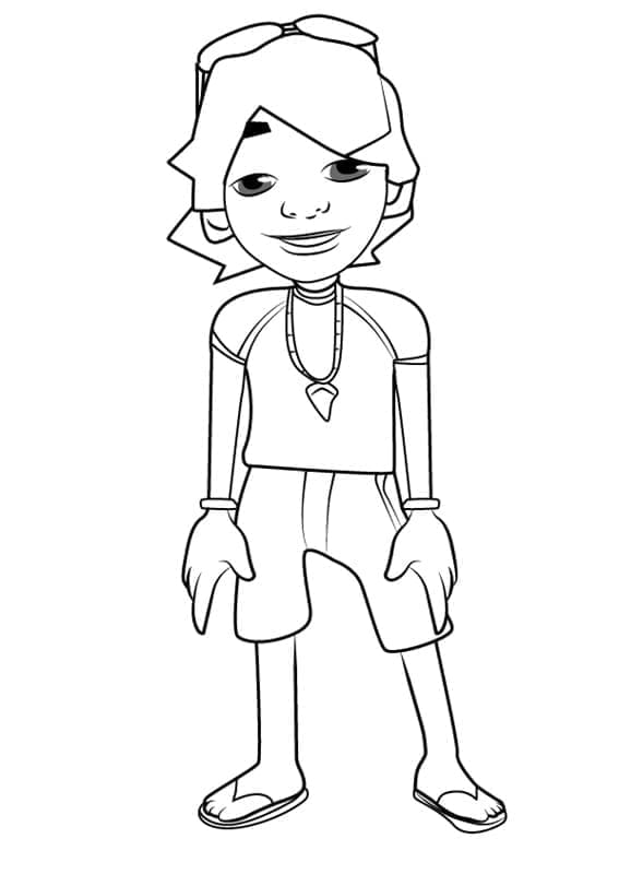 Desenho deBrody de Subway Surfers para colorir