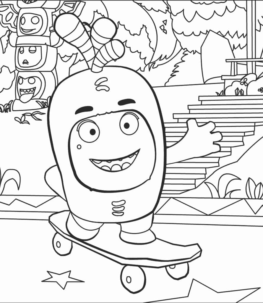 Desenho deBubbles Oddbods para colorir