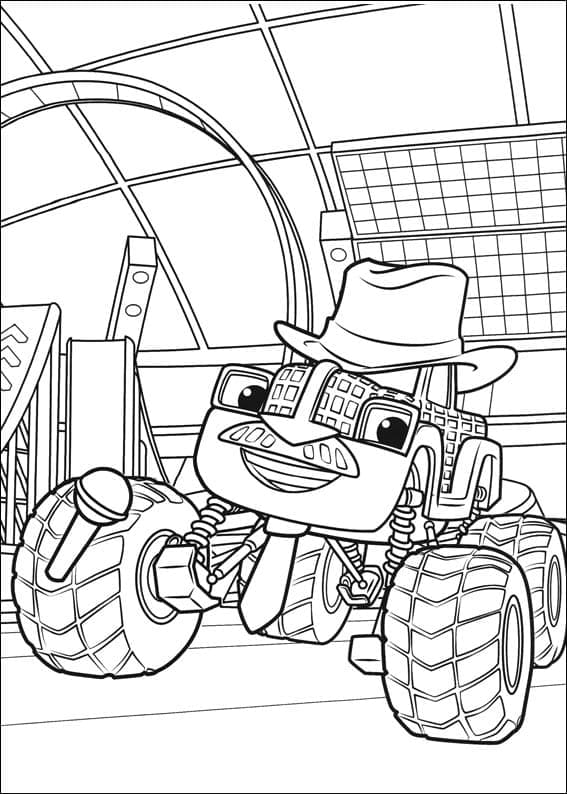 Desenho deBump Bumperman de Blaze para colorir