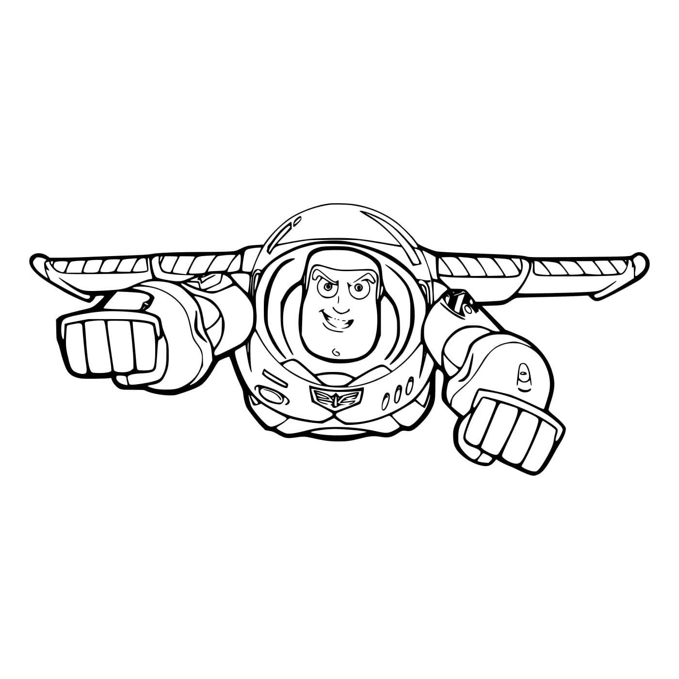 Desenho deBuzz Lightyear Voando Rápido para colorir