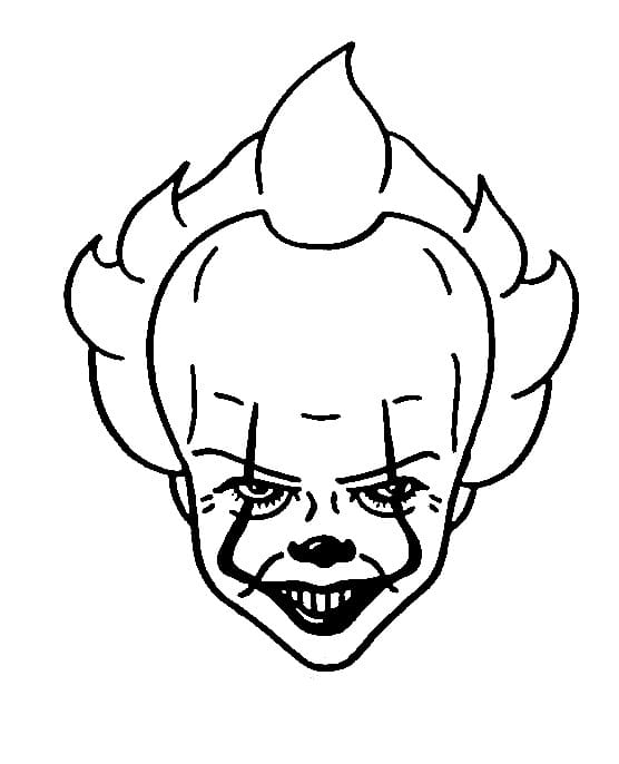 Desenho deCabeça de Pennywise para colorir