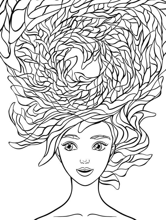 Desenho deCabelo 6 para colorir