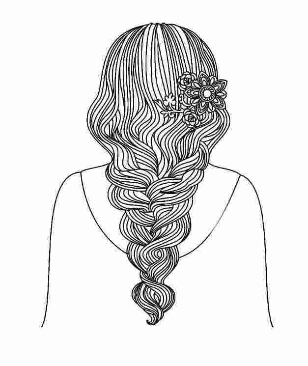 Desenhos de Cabelo para colorir