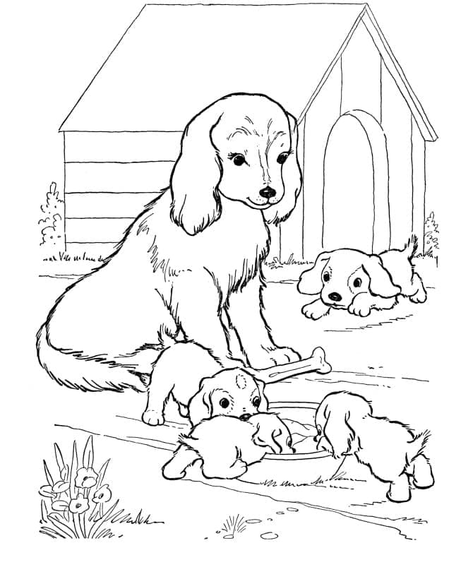 Desenho deCachorrinho 5 para colorir