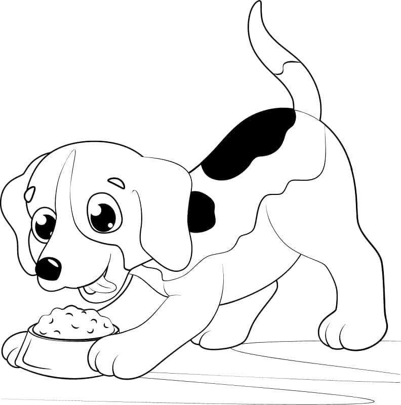 Desenho deCachorrinho Beagle para colorir