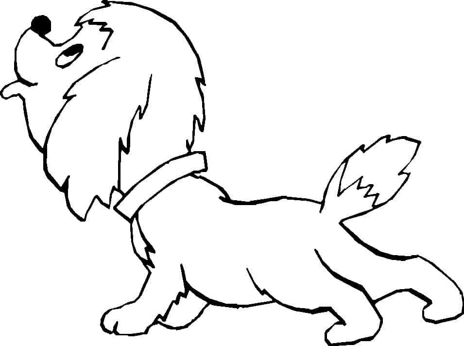 Desenho deCachorrinho de Desenho Animado para colorir