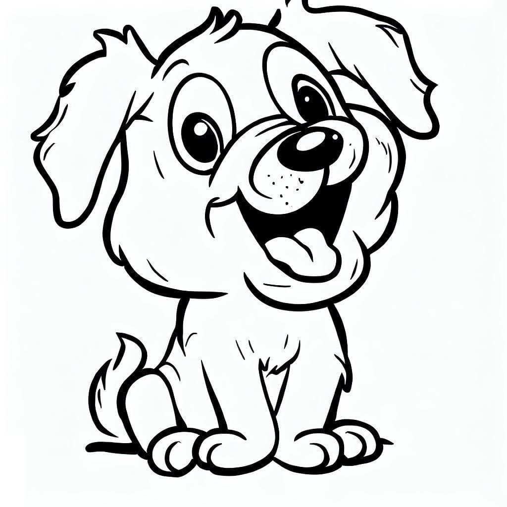 Desenho deCachorrinho Engraçado para colorir