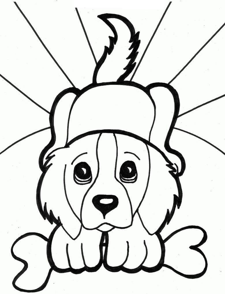 Desenho deCachorrinho Implorando para colorir