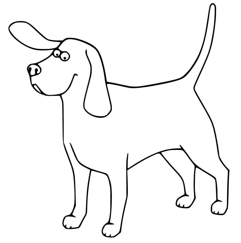 Desenho deCachorro Beagle para colorir