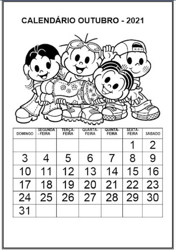 Desenhos de Calendário para colorir