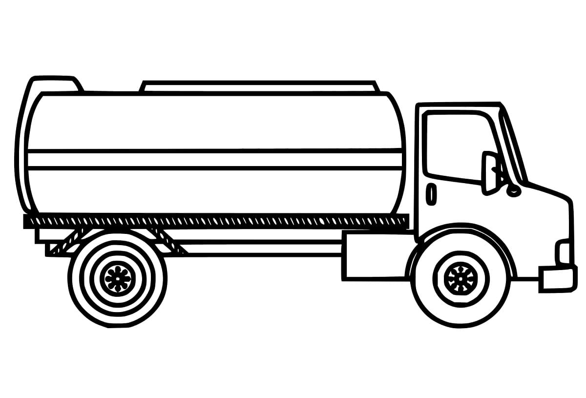 Desenho deCaminhão Tanque Grátis Para Crianças para colorir