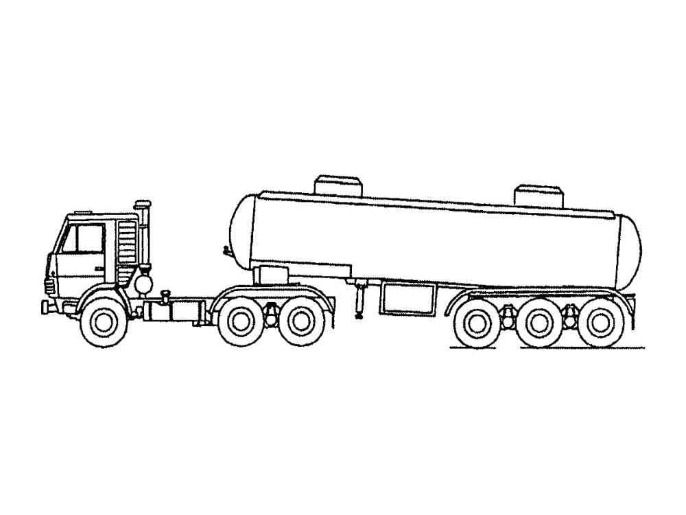 Desenho deCaminhão Tanque Imprimível para colorir