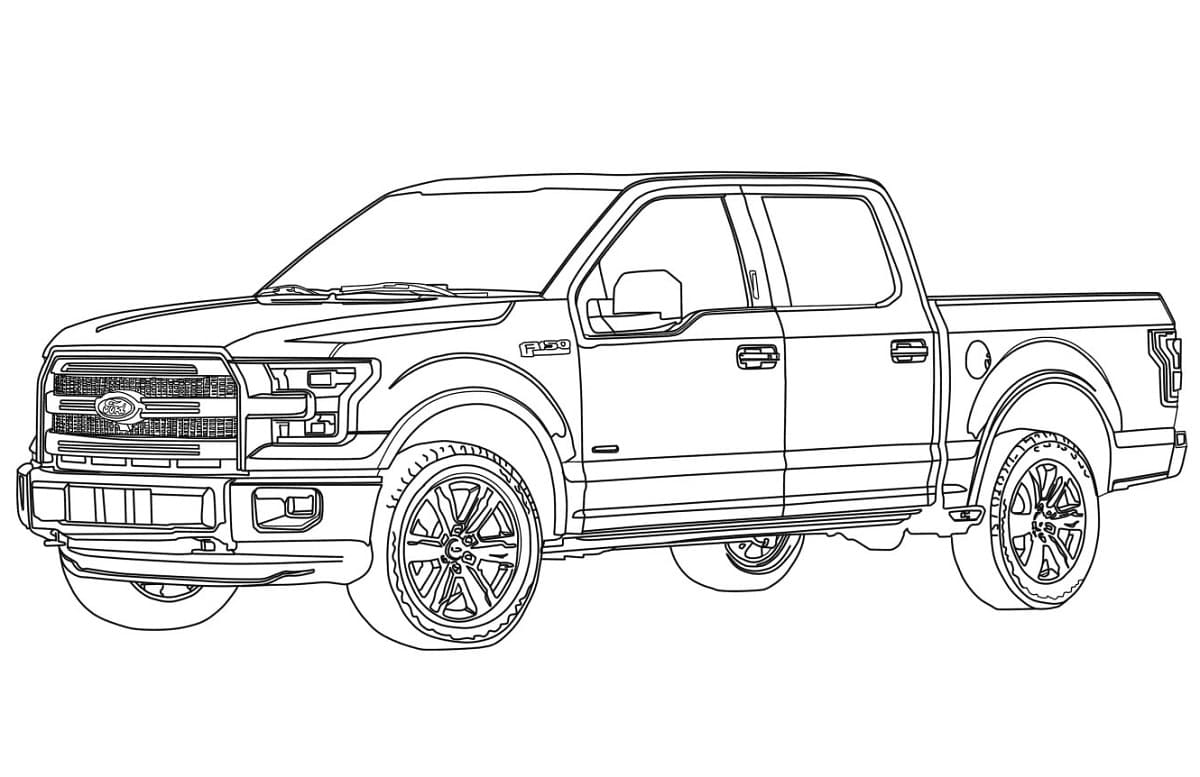 Desenho deCaminhonete Ford para colorir