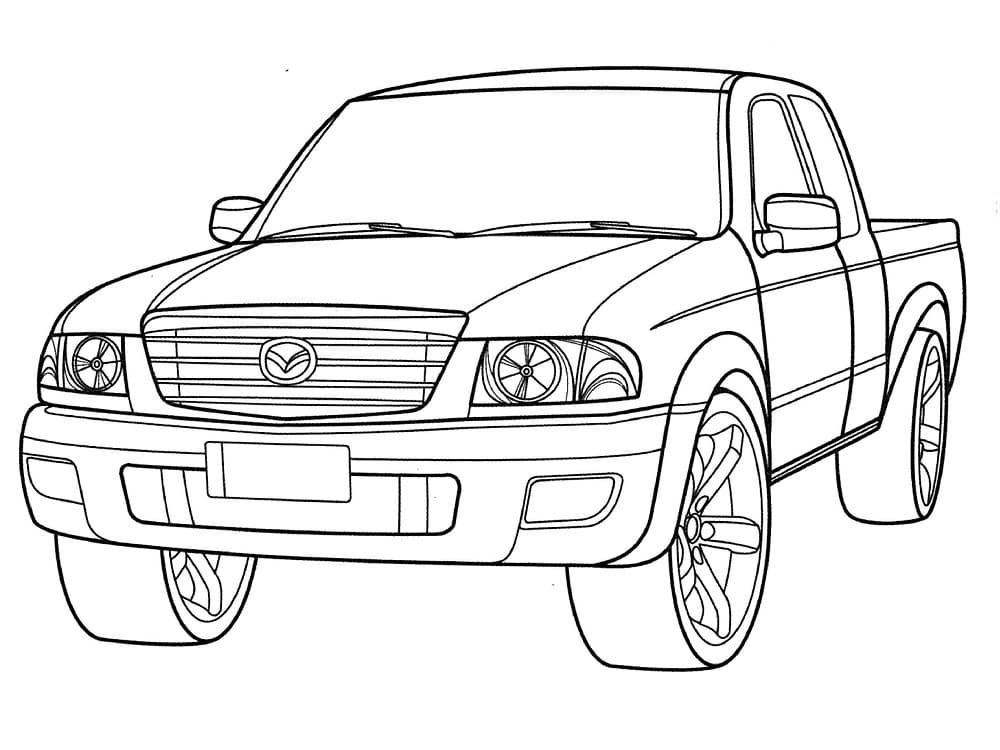 Desenho deCaminhonete Mazda B-Series para colorir