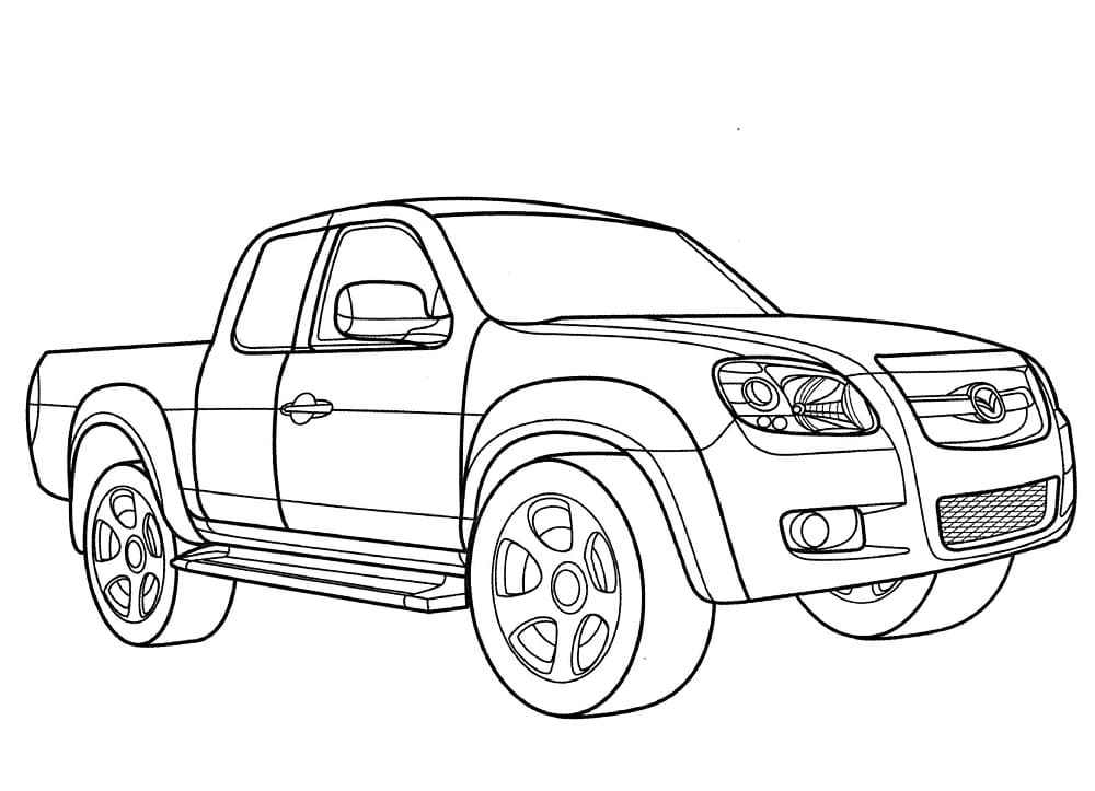 Desenho deCaminhonete Mazda BT-50 para colorir