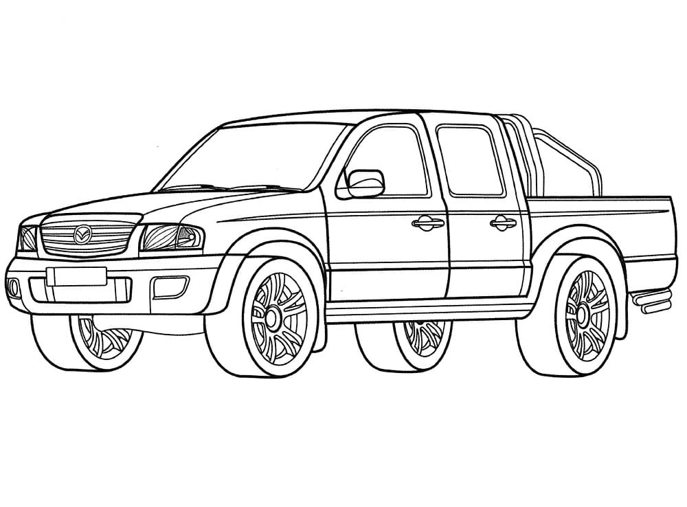 Desenho deCaminhonete Mazda para colorir