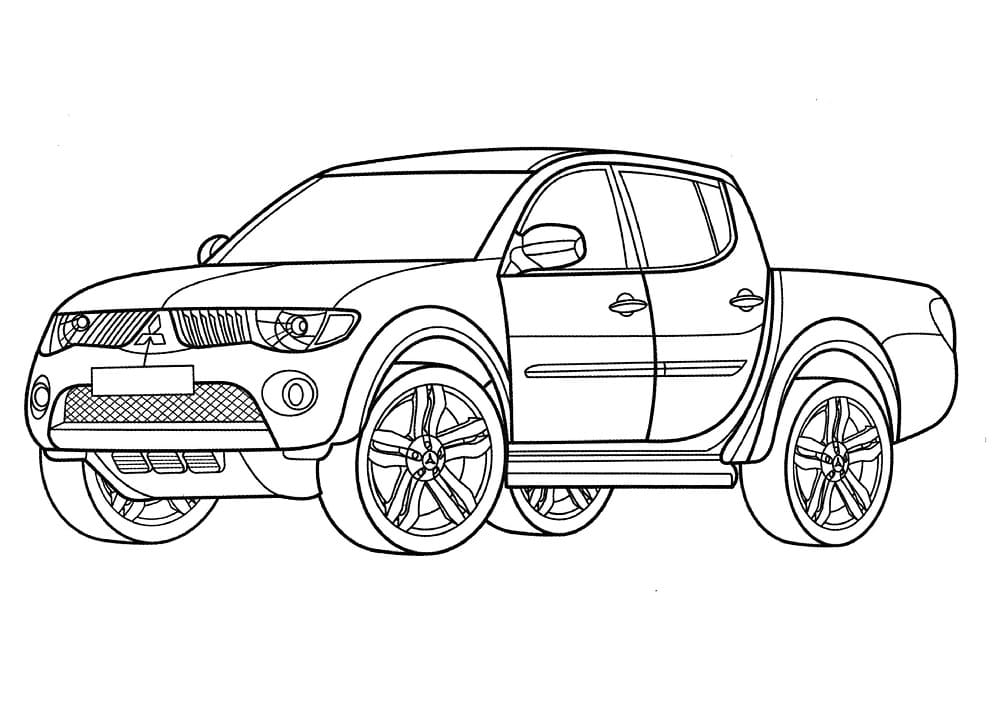 Desenho deCaminhonete Mitsubishi L200 para colorir