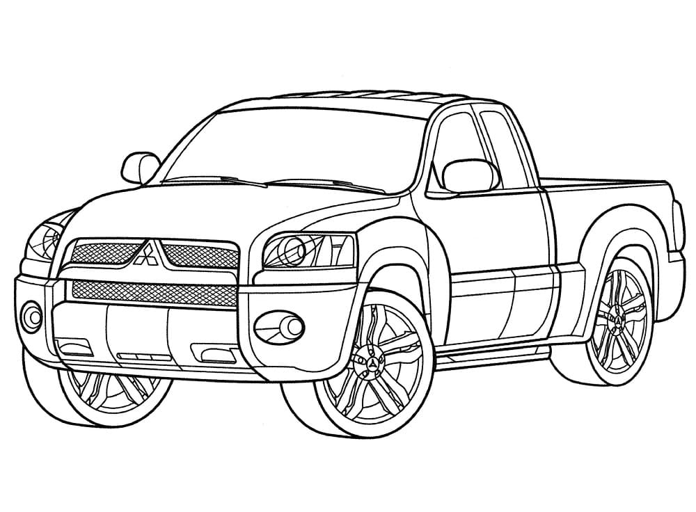 Desenho deCaminhonete Mitsubishi Raider XLS para colorir